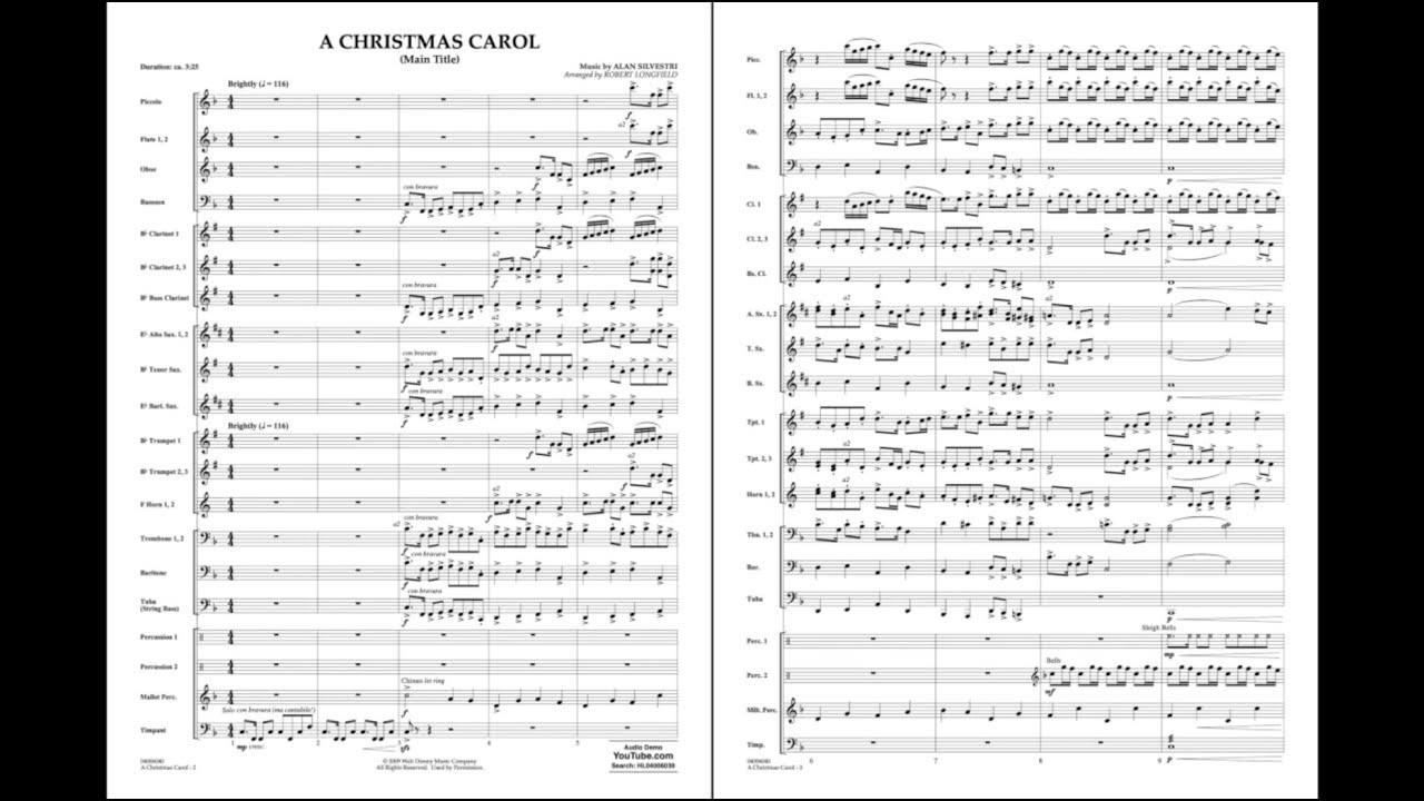 A Christmas Carol (Main Theme) by Alan Silvestri/arr. Robert Longfield