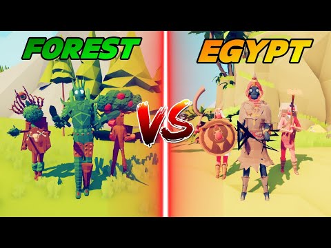 ANCIENT FOREST TEAM vs MEGA  EGYPT TEAM - TABS | Totally Accurate Battle Simulator