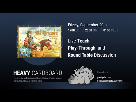 El Grande 5p Teaching, Play-through, & Round table by Heavy Cardboard