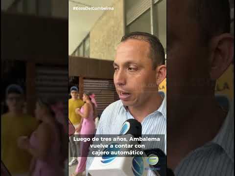 #Tolima | 🏧 Luego de tres años, Ambalema vuelve a contar con cajero automático 💰