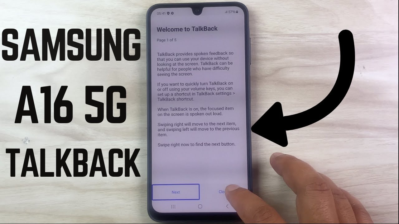 Samsung Galaxy A16 5G TalkBack Tutorial | How to Use & Disable TalkBack
