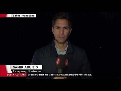 Samir Abu Eid i Nordkorea: "Övervakare med oss från regimen" - Nyheterna (TV4)