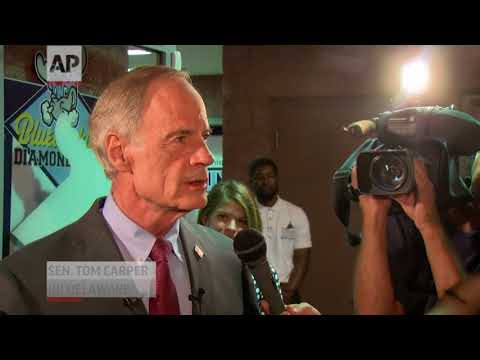 Longtime Democratic U.S Senator Tom Carper of Delaware easily fended off a Democratic primary challenge from a political newcomer Thursday. Carper will face Republican Rob Arlett, President Trump's former state campaign chair. (Sept. 7)