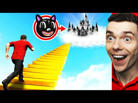 Stairway To CARTOON CAT HEAVEN In GTA 5 (Evil)