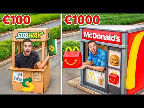 €100 vs €1000 Tiny Restaurant Bouwen! *Challenge*