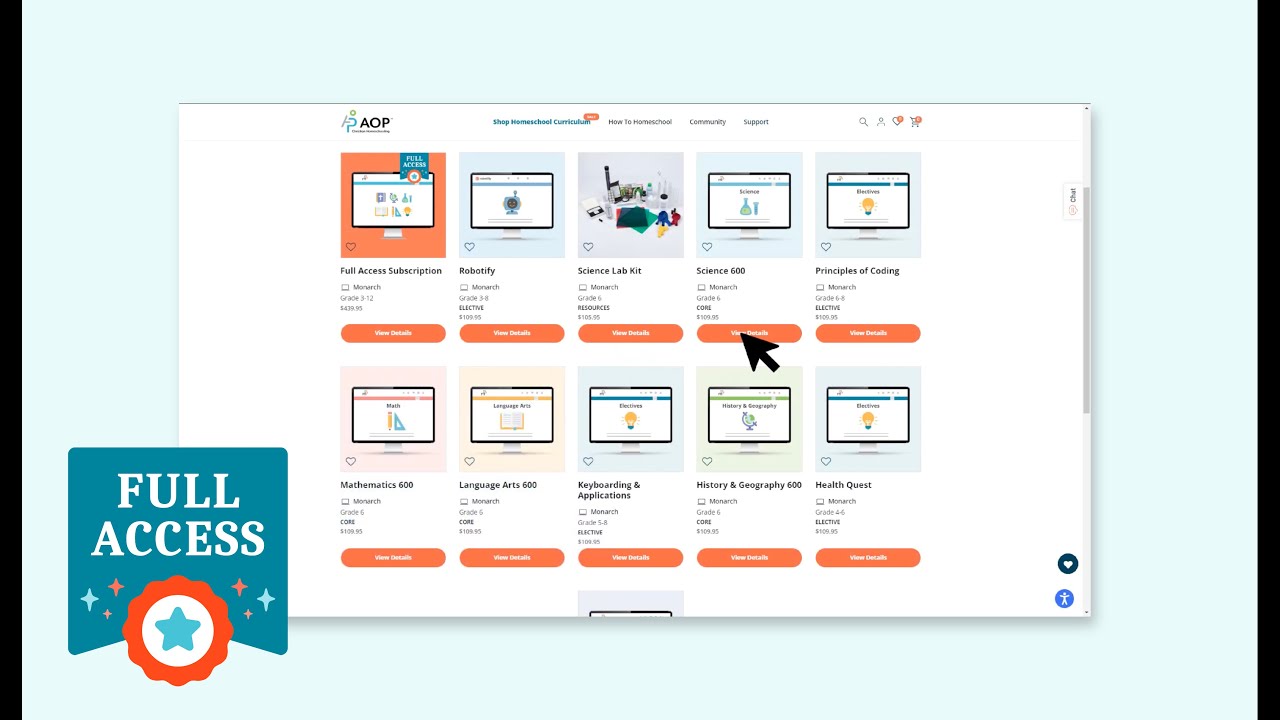 Monarch Support AOP Christian Homeschooling