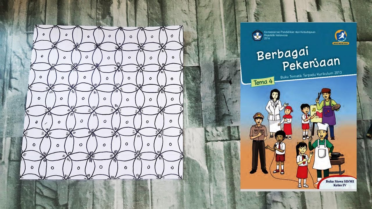 Menggambar motif batik geometri tugas kelas 4 sd tema 4