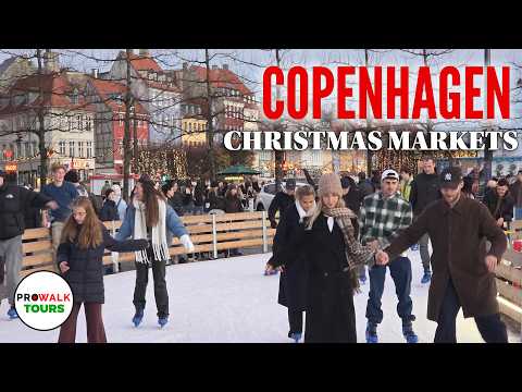 Copenhagen Christmas Market Tour | 4K HDR 60fps - Denmark 🇩🇰
