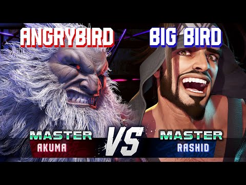 SF6 ▰ ANGRYBIRD (Akuma) vs BIG BIRD (Rashid) ▰ High Level Gameplay