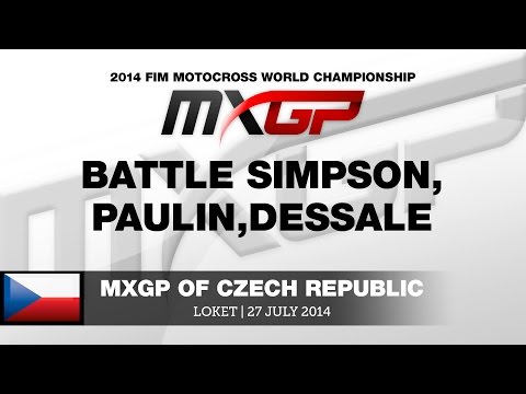 MXGP of Czech Republic 2014 Simpson, Paulin & Desalle Battle - Motocross