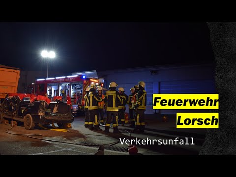 VERKEHRSUNFALL mit 2 eingeklemmten Personen! Übung der |Feuerwehr Lorsch|