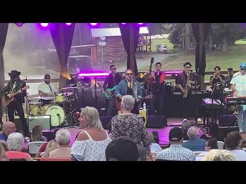 Raul Malo and the Mavericks performing at Smith Mountain Lake, Virginia, June 11, 2022