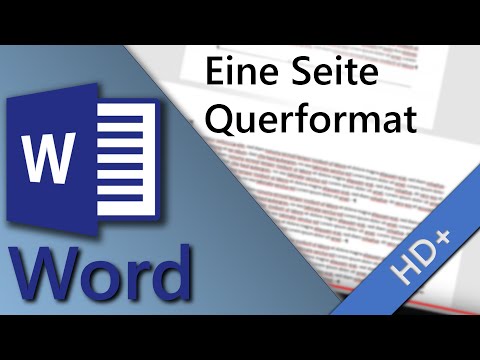 Word one page in landscape format (rest in portrait format)