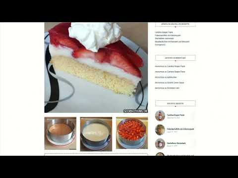 Erdbeerkuchen mit Vanillepudding