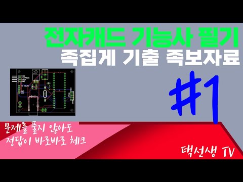 전자캐드 기능사 필기 시험대비 족집게 기출 족보 자료 1화