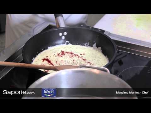 Mezze maniche rigate con primo sale di capra ed erba cipollina