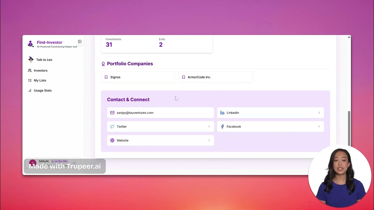 Find-Investor demo video