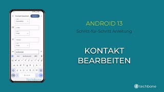 Kontakt bearbeiten [Android 13]