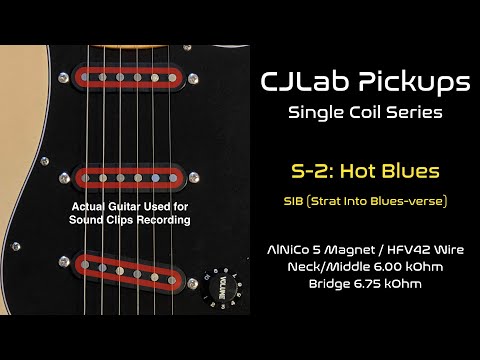 CJLab Single Coil Series S-2 Set (SIB) - Hot Blues Strat Pickups image 4
