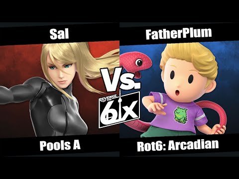 ROT6 Arcadian Pools A - Sal (Zero Suit Samus) vs FatherPlum (Lucas) SSBU Singles