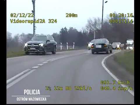 Policyjny pościg ulicami Ostrowi Mazowieckiej (02.12.2022)