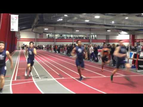 Track meet at Lewis University 55m run Minooka High School