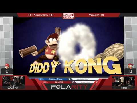 CFL Smackdown 136 WiiU - Indigo (Mario) vs GxG | Kiki (Diddy Kong) - Winners R4