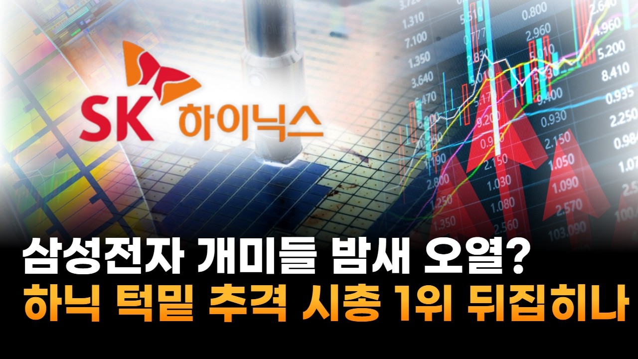 삼성전자 개미들 밤새 오열?…SK하이닉스 턱밑까지 추격 시총 1위 뒤집히나