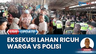 Ricuh, emak-emak Dorong Polwan saat Eksekusi Lahan di Pasar Indralaya Ogan Ilir, jadi Kontak Fisik