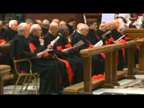 Cardinals pray for the Church before the Conclave - Mar. 6, 2013