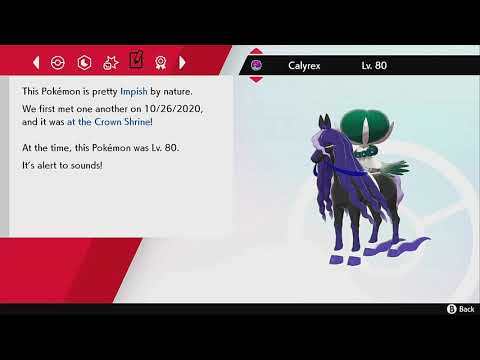 How to Fuse and Diffuse Calyrex and Spectrier Pokemon Sword and Shield Crown Tundra