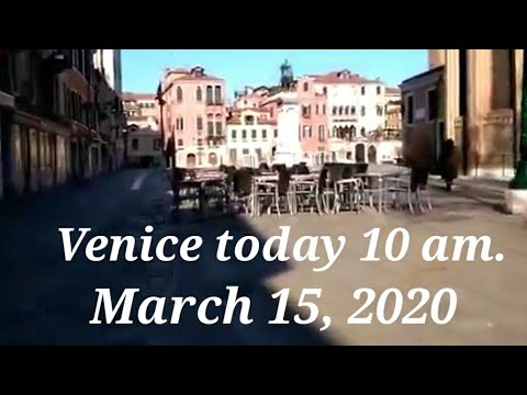 Venice, Italy today 10 am. March 15, 2020. Venezia oggi