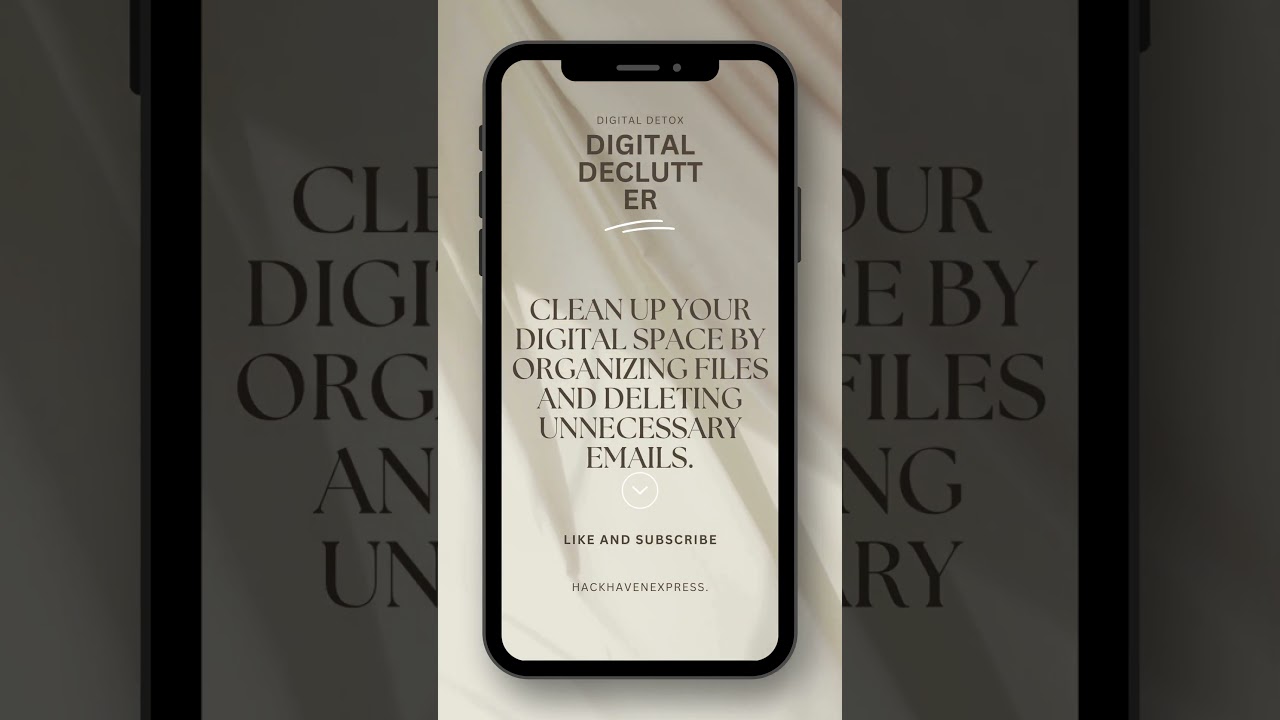 Digital Declutter: Clean up your digital space by organizing files and deleting unnecessary emails.