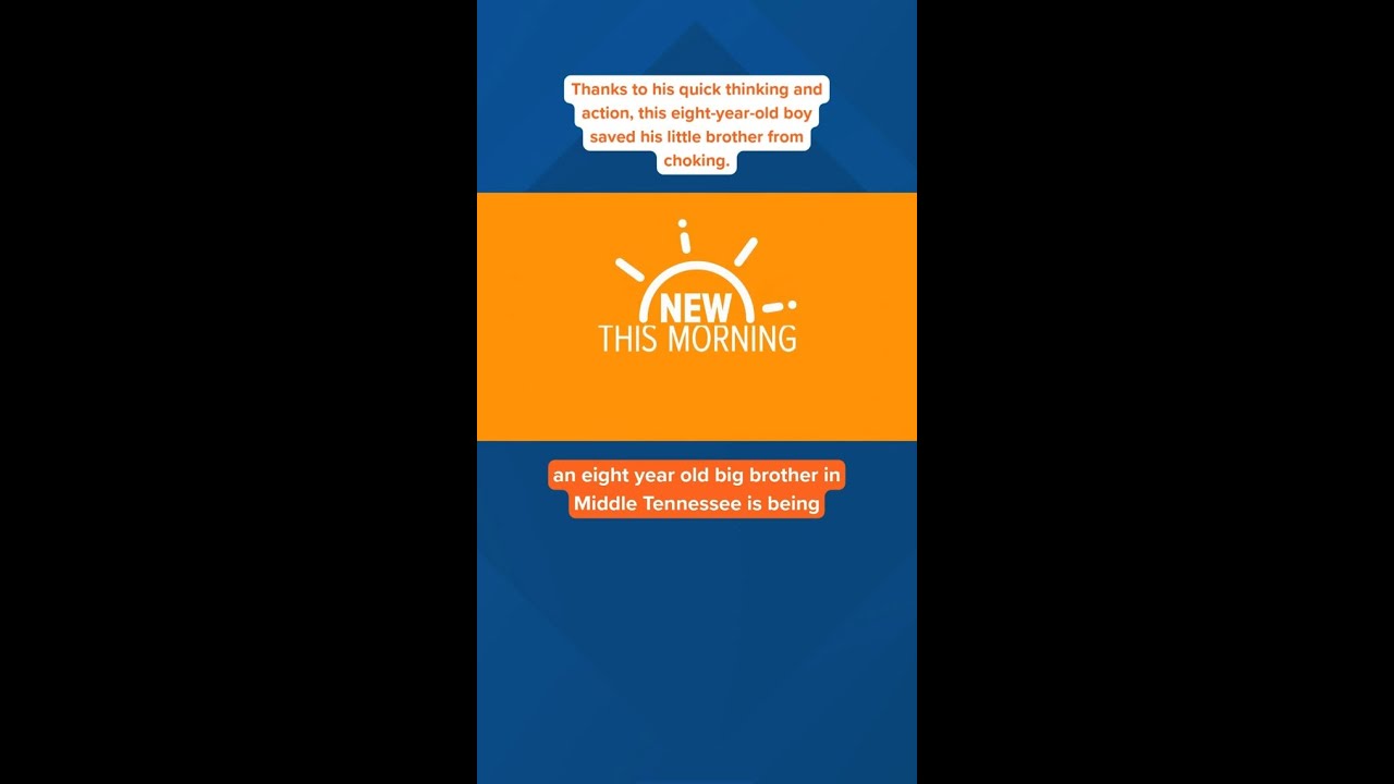 Eight-year-old boy performed the Heimlich maneuver, saved little brother