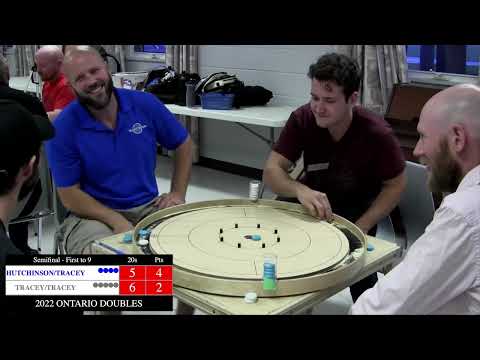 2022 Ontario Doubles Crokinole - Hutchinson/Tracey v Tracey/Tracey - Semifinal