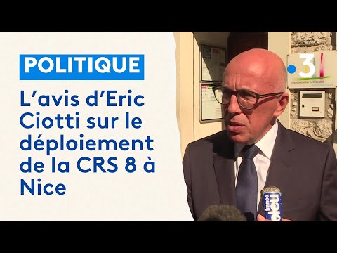 Eric Ciotti, président des Républicains réagit au déploiement de la CRS 8 à Nice