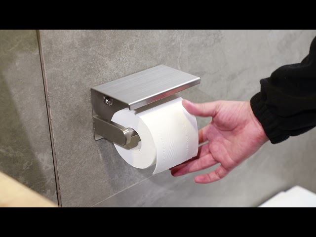 Vídeo relacionado con Zack Linea Black Stainless Steel Toilet Roll Holder 40590