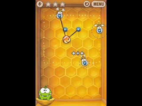 Cut The Rope 10-25 Walkthrough /  Solution (Buzz Box) Level Guide.