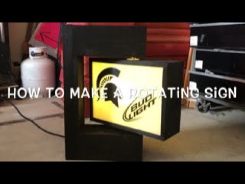 How to make a rotating sign sports man cave diy