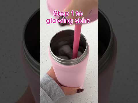 Unlock GLOWING Skin with my Pink Owala Water Bottle! 💖 #skincare #hydration #glowingskin