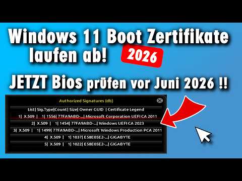 Microsoft Windows 11 Secure Boot Zertifikate laufen ab - JETZT prüfen vor Juni 2026