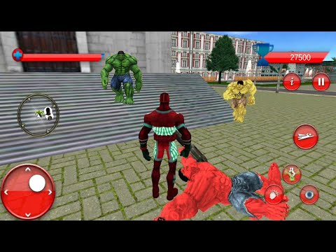 Flying Captain Hero Vs Red Hulk Vs Superman Vs Incredible Monster Vs Light Hero - Superheroes Escape
