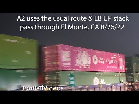 8/26/22 Pt.3: Amtrak Sunset Limited 2 on the usual route & EB UP stack in El Monte, CA