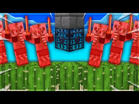 Insane Zombified Piglin Farm Build | Minecraft Skyblock