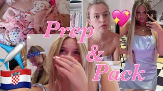 HOLIDAY PREP &amp; PACK WITH ME✈️ CROATIA!🇭🇷