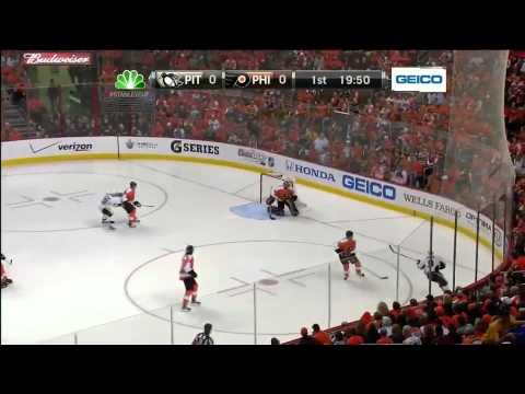 Claude Giroux Rocks Sidney Crosby 4/22/12