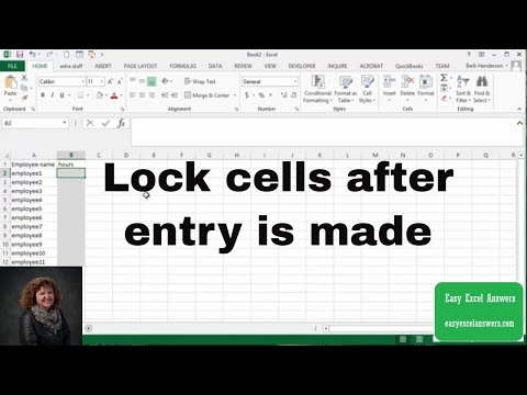 How to lock cells after entry is made in Excel
