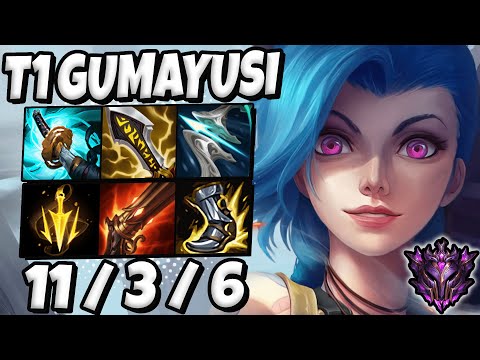 T1 Gumayusi Jinx ADC vs Jhin - Patch 11.22 Ranked Master Korea ✅