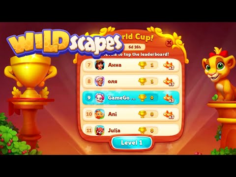 Wildscapes World Cup level 1 after Level 3445 HD Walkthrough | gameplay | android | ios  GameGo Game