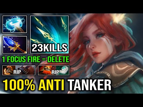 100% ANTI TANKER Solo Mid Windranger | Brutal Focus Fire DPS with Full Aghanim Effect Dota 2